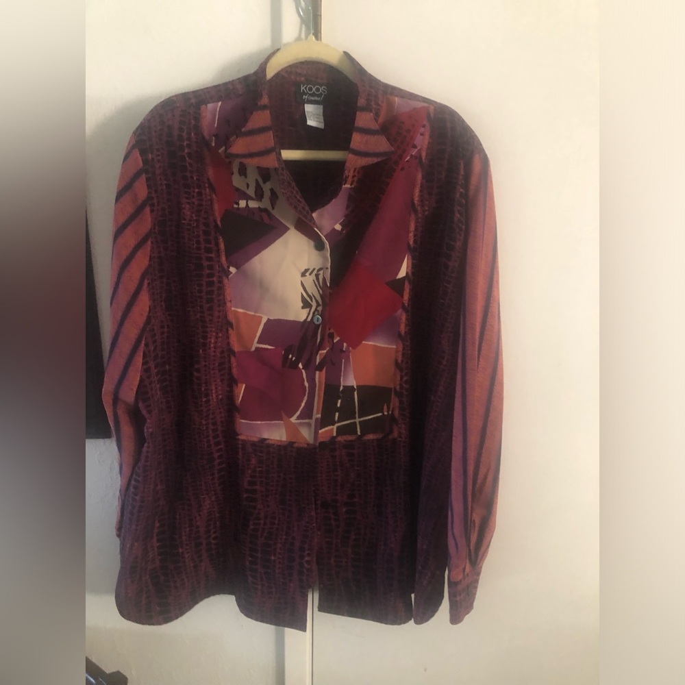 Koos of Course! Vintage Multicolor Patterned Blouse- 158A $50 or $45 w/offer
